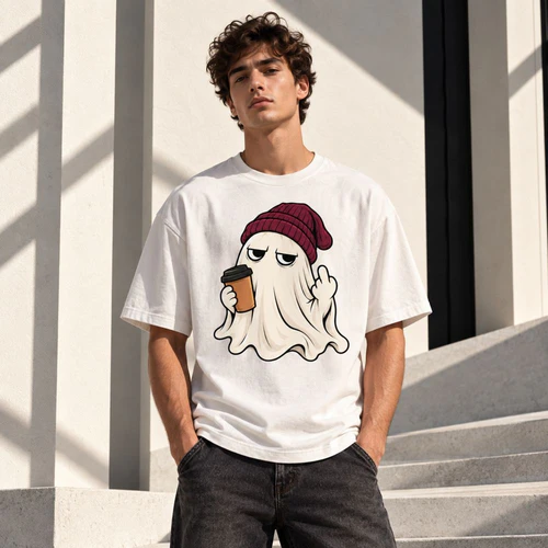 Grumpy Coffee Ghost - Halloween