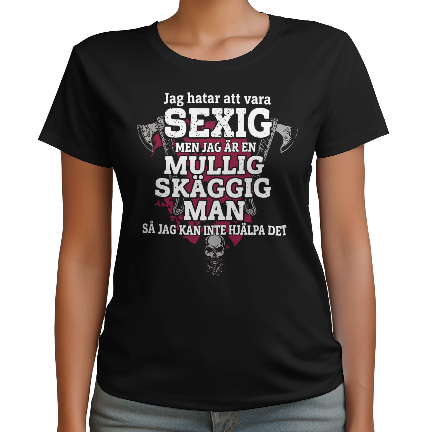 Jag hatar att vara sexig, men jag är en mullig skäggig man Unisex T-shirt