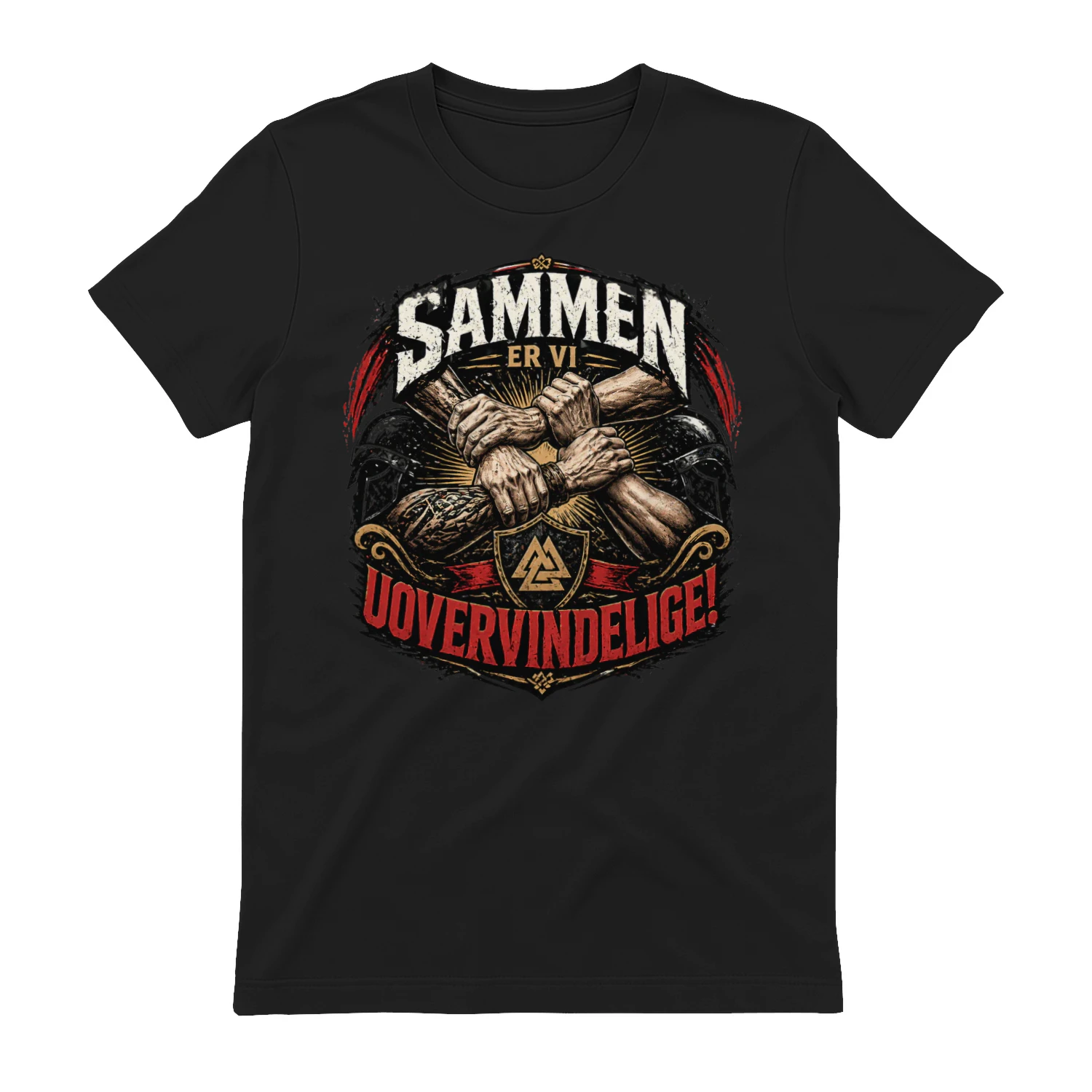 Sammen Er Vi Uovervindelige! Viking Fans T-Shirt