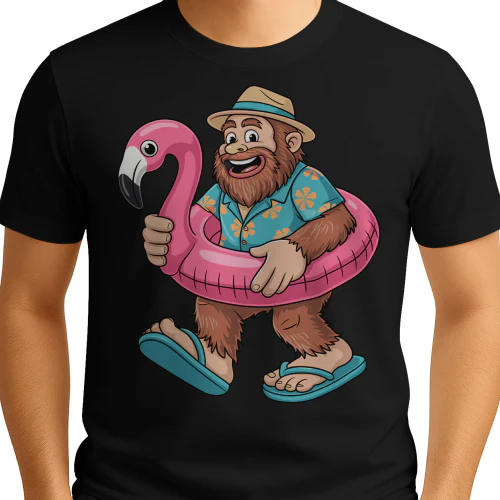 Funny Bigfoot Vacation Graphic