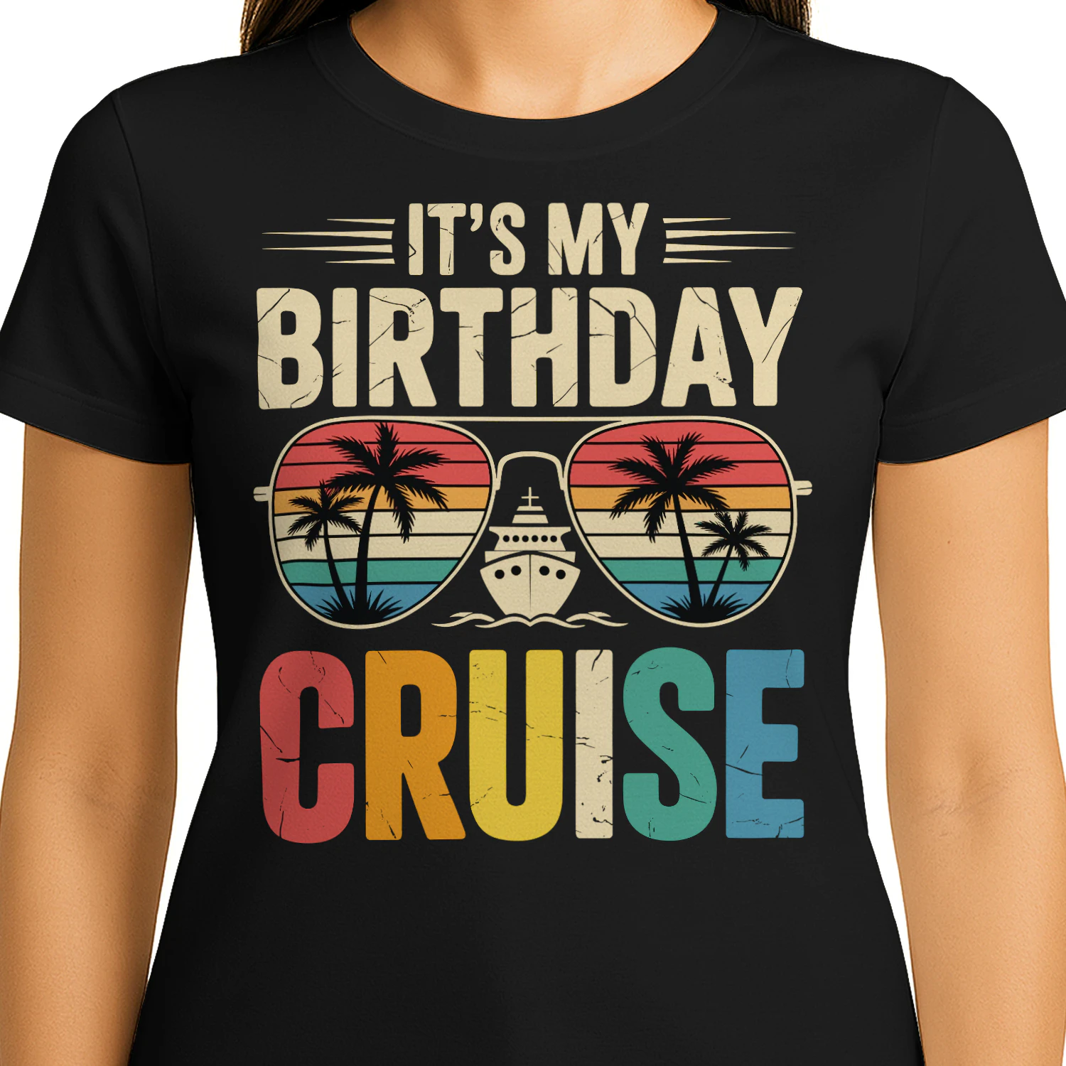 It's My Birthday Cruise Shirt | Vintage Retro Ocean Vacation Apparel