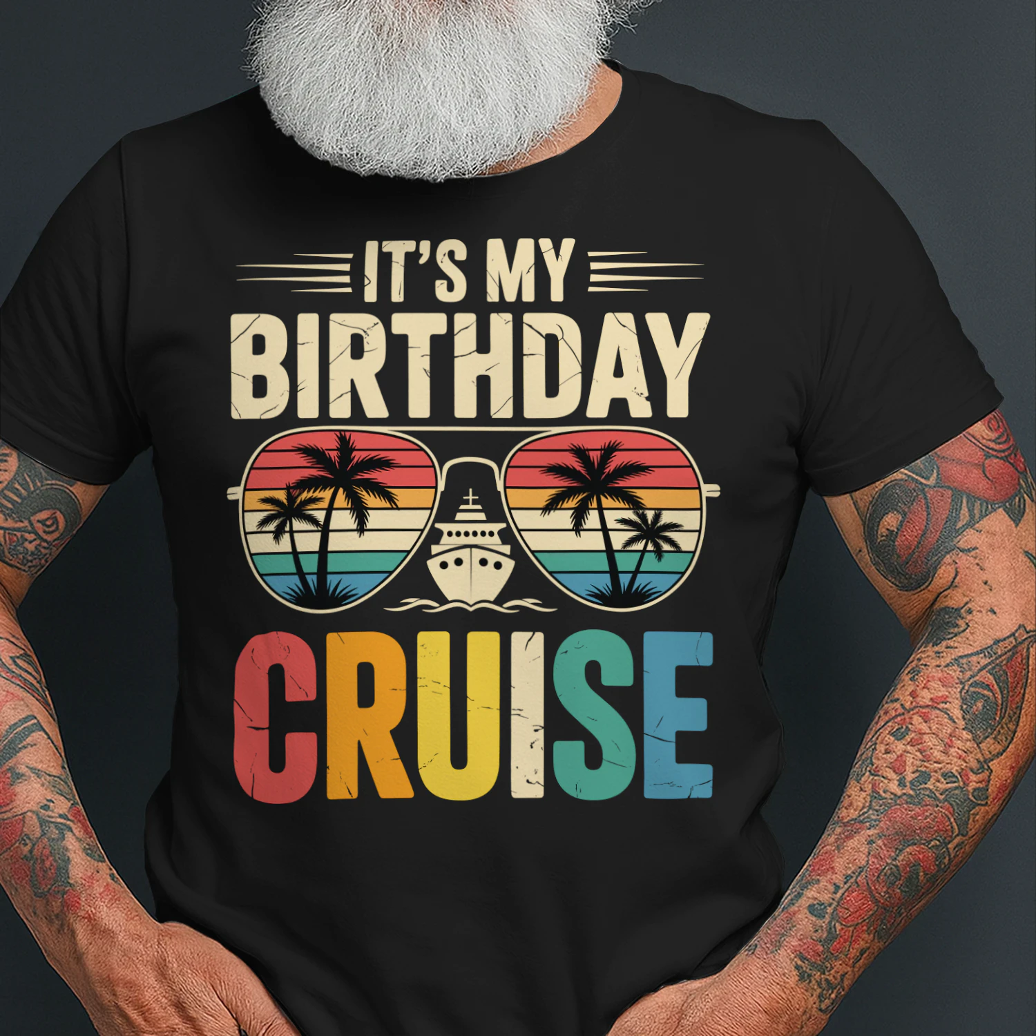 It's My Birthday Cruise Shirt | Vintage Retro Ocean Vacation Apparel