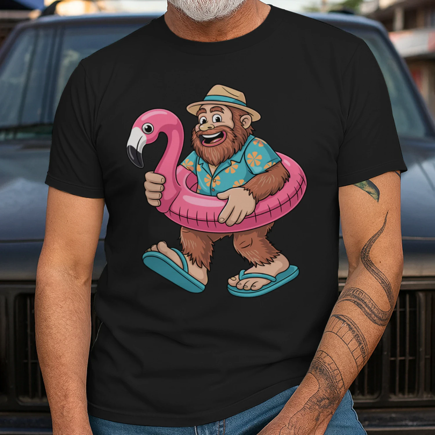 Funny Bigfoot Vacation Graphic | Sasquatch Beach and Cruise Outfit