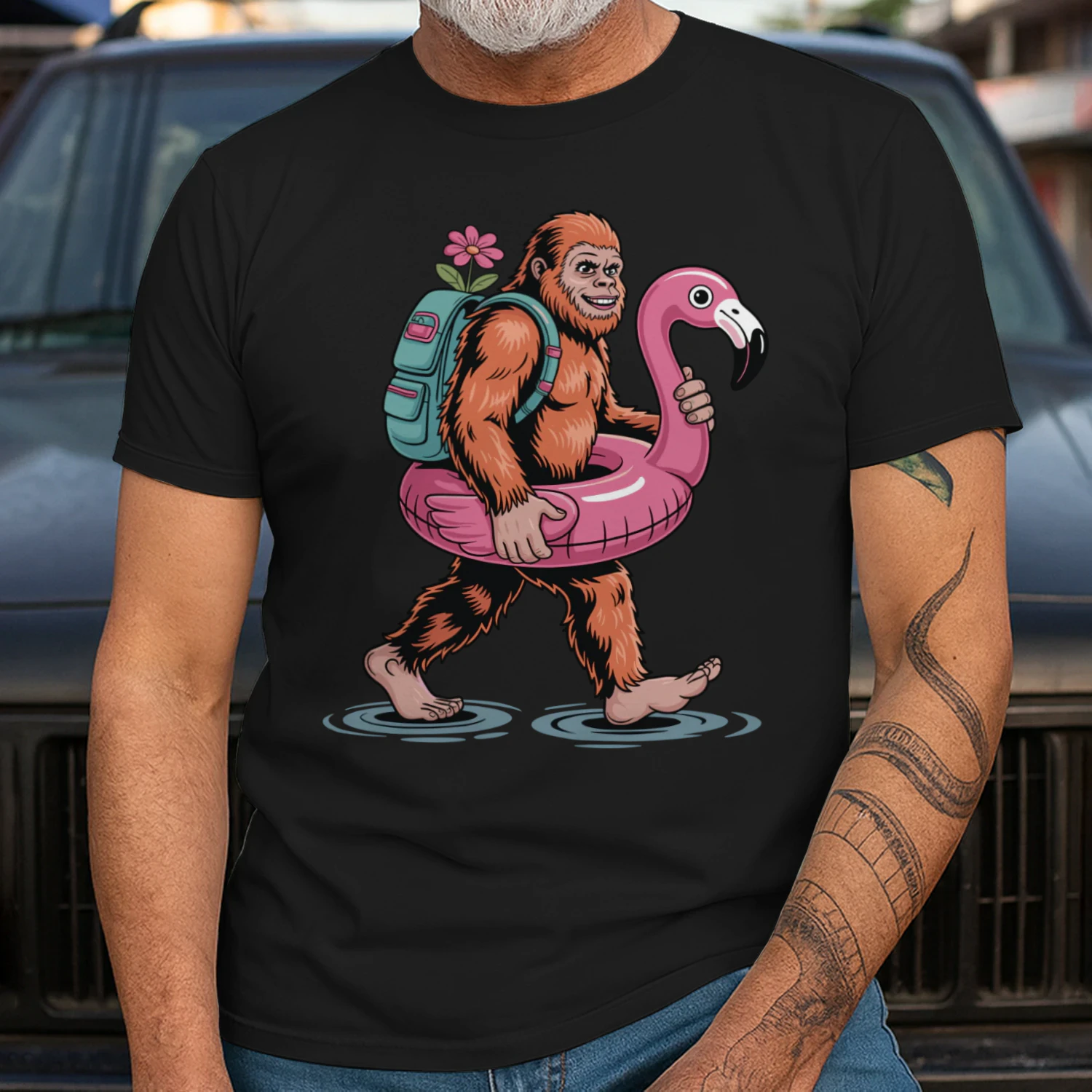 Funny Bigfoot Backpacking Vacation | Sasquatch Beach & Cruise Outfit