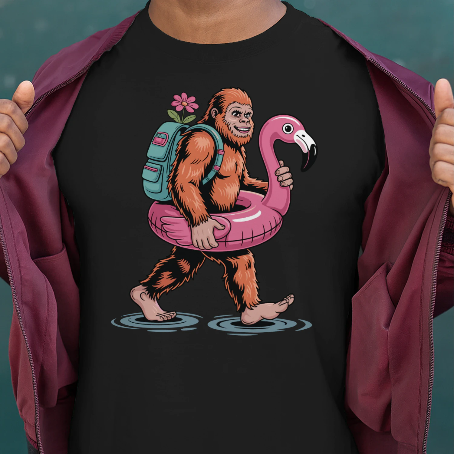 Funny Bigfoot Backpacking Vacation | Sasquatch Beach & Cruise Outfit