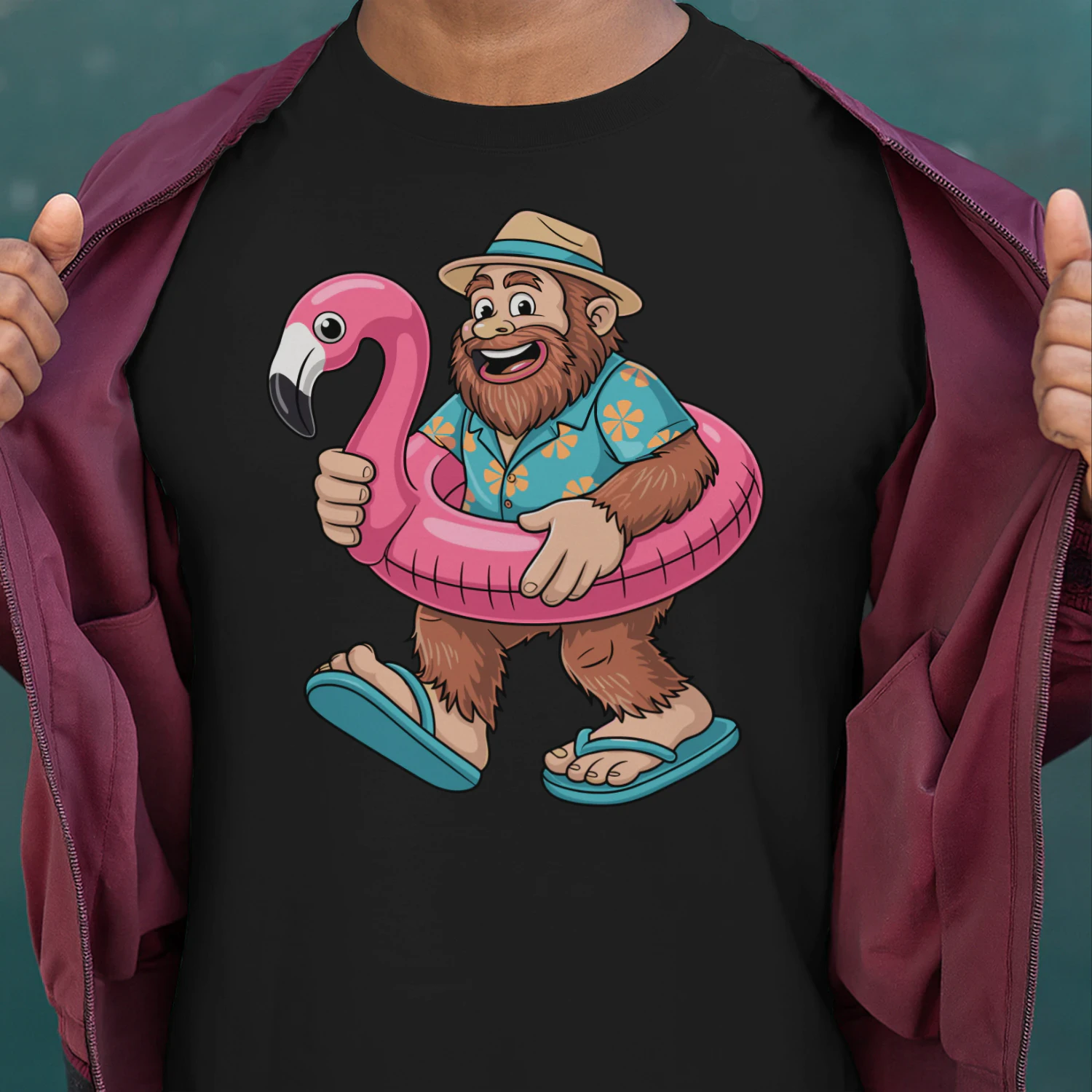 Funny Bigfoot Vacation Graphic | Sasquatch Beach and Cruise Outfit