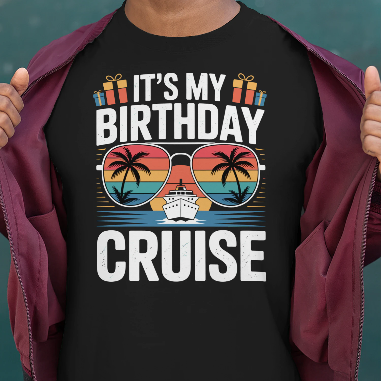 It's My Birthday Cruise Shirt | Sunset Sunglasses Vacation Apparel