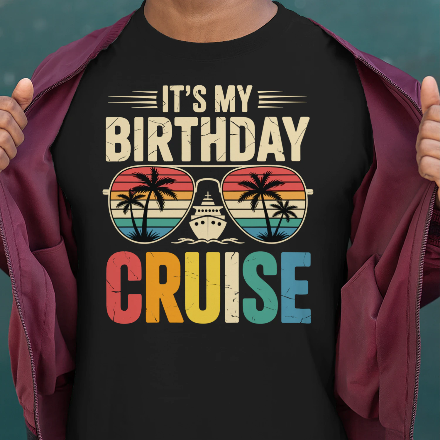 It's My Birthday Cruise Shirt | Vintage Retro Ocean Vacation Apparel
