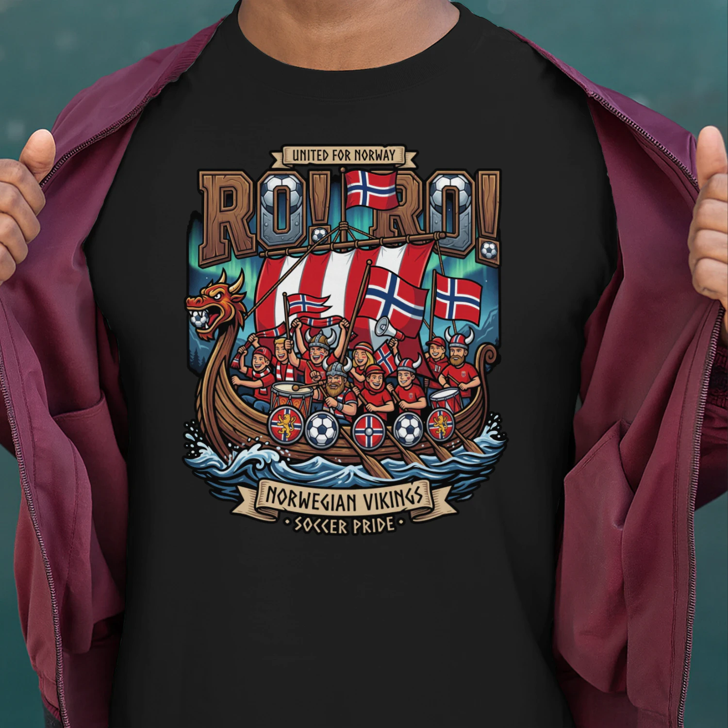 Ro Ro Norway Viking Football Support - Norwegian Heritage Fan Gift
