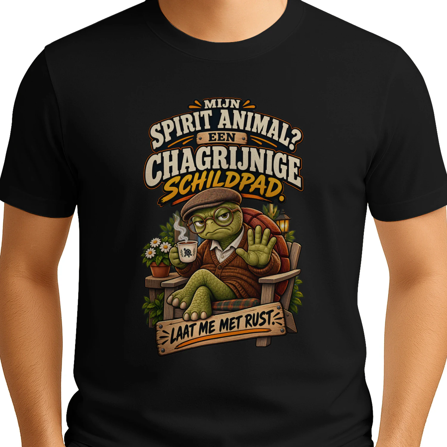 T-Shirt - Chagrijnige Schildpad 