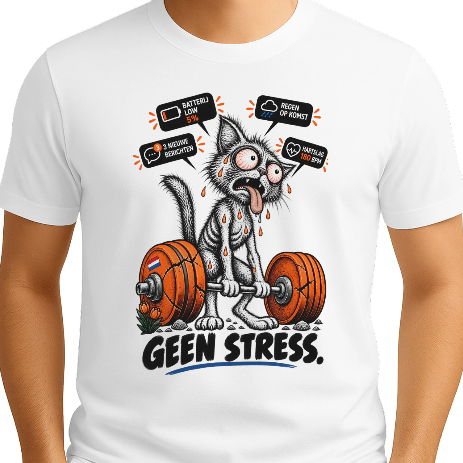 T-shirt - Geen Stress Kat