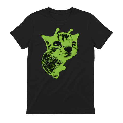 cat alien shirt