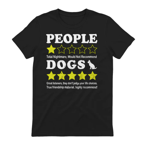 People 1 Star Dogs 5 Stars