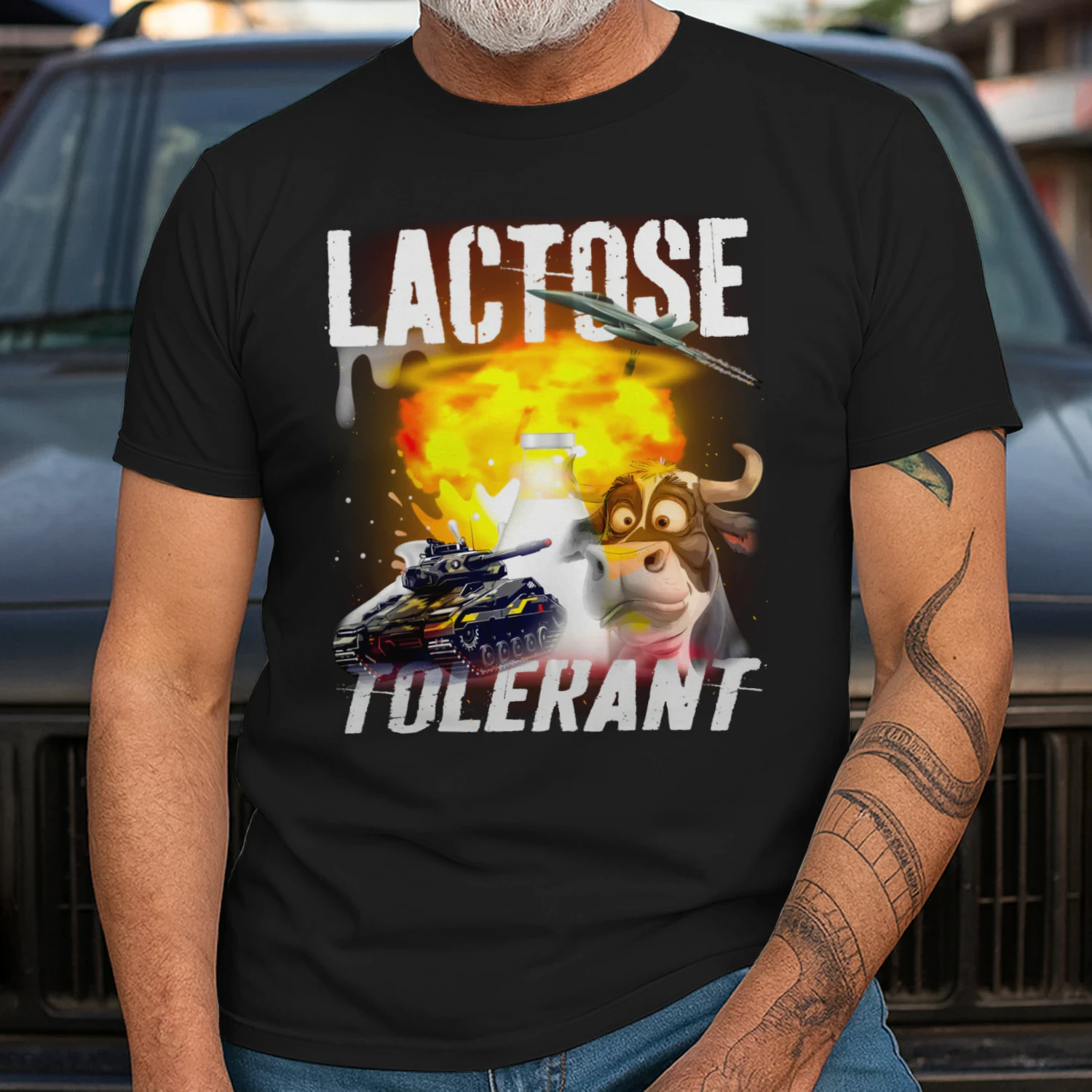 Lactose Tolerant Funny Sarcastic Food Humor T-Shirt