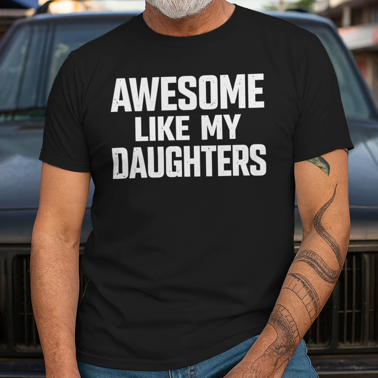 Awesome Like My Daughters Funny Dad Father's Day T-Shirt