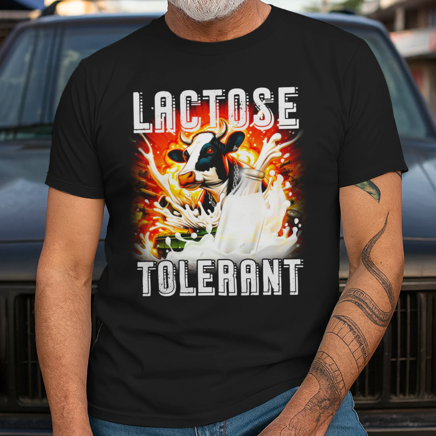 Lactose Tolerant Funny Sarcastic Food Humor T-Shirt