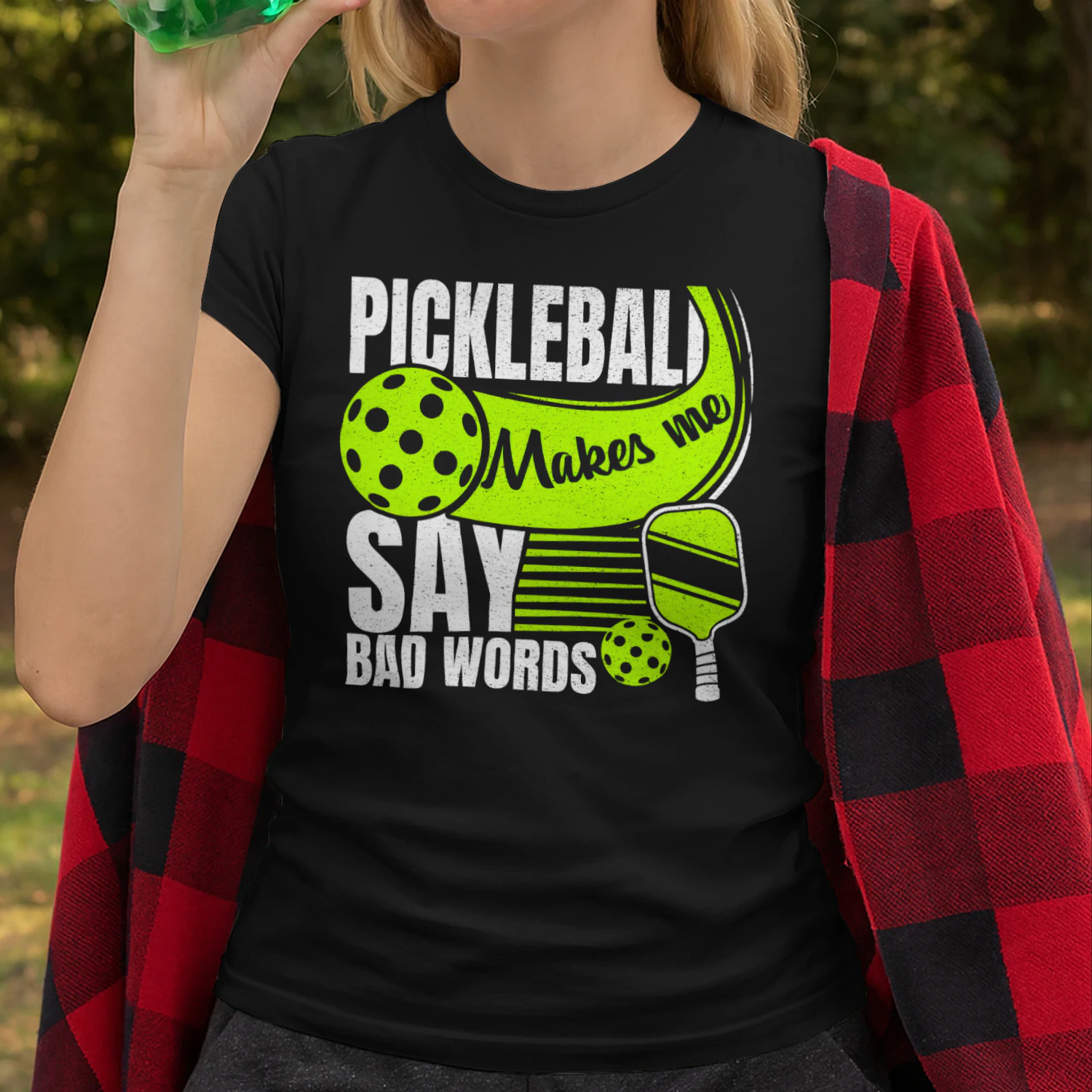 Pickleball Makes Me Say Bad Words Funny Pickleball Sayings T-Shirt