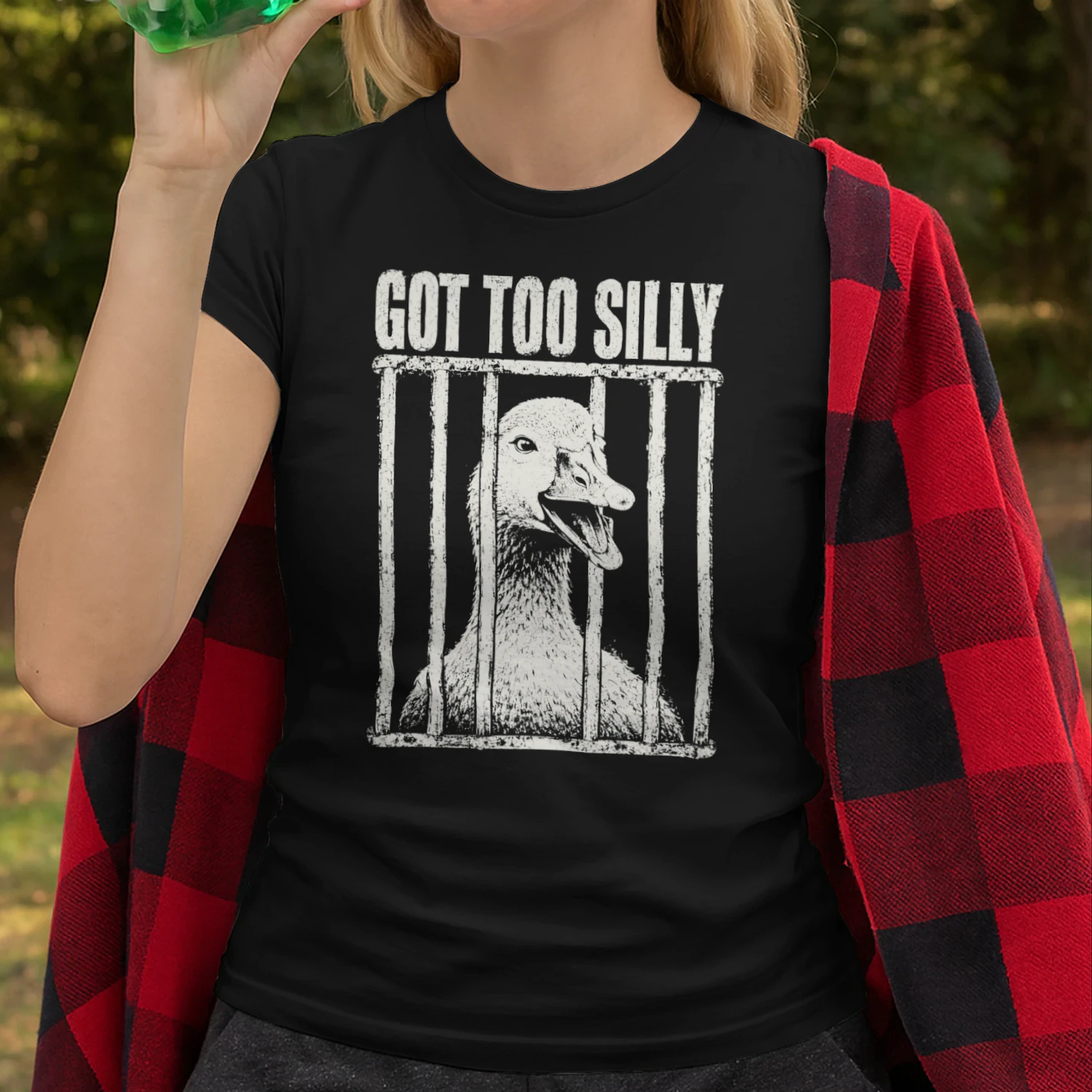 Got Too Silly Goose Meme Funny Goose Jailbird Prison T-Shirt