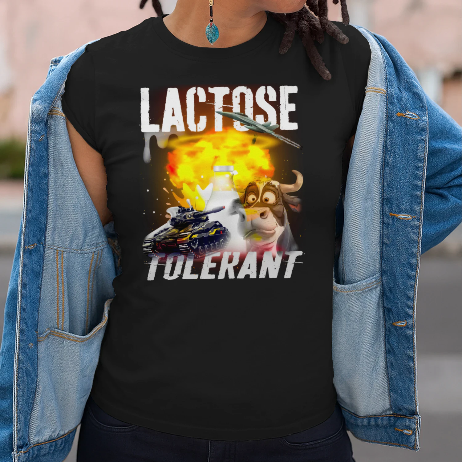 Lactose Tolerant Funny Sarcastic Food Humor T-Shirt