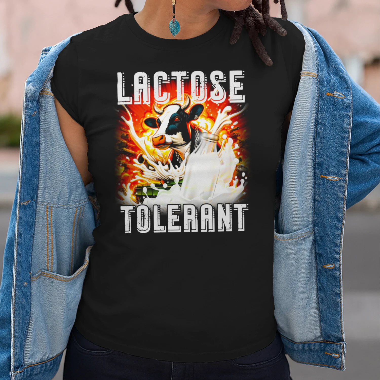 Lactose Tolerant Funny Sarcastic Food Humor T-Shirt