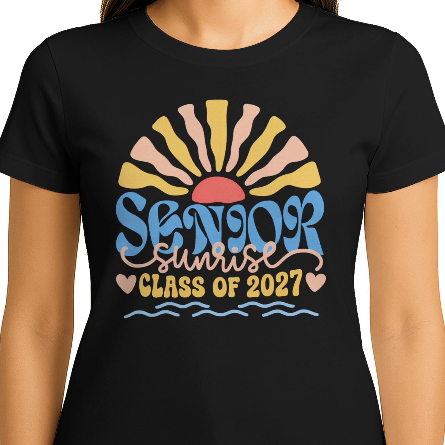 Senior Sunrise 2027 Boho Colorful High School Jenior Retro 