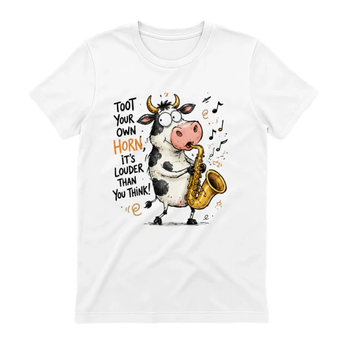 Toot Your Own Horn Funny Cow Saxophone Music Lover Gift