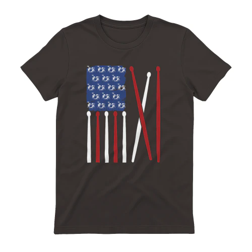 American Flag Drums Drumsticks Patriotic Drummer Music Gift