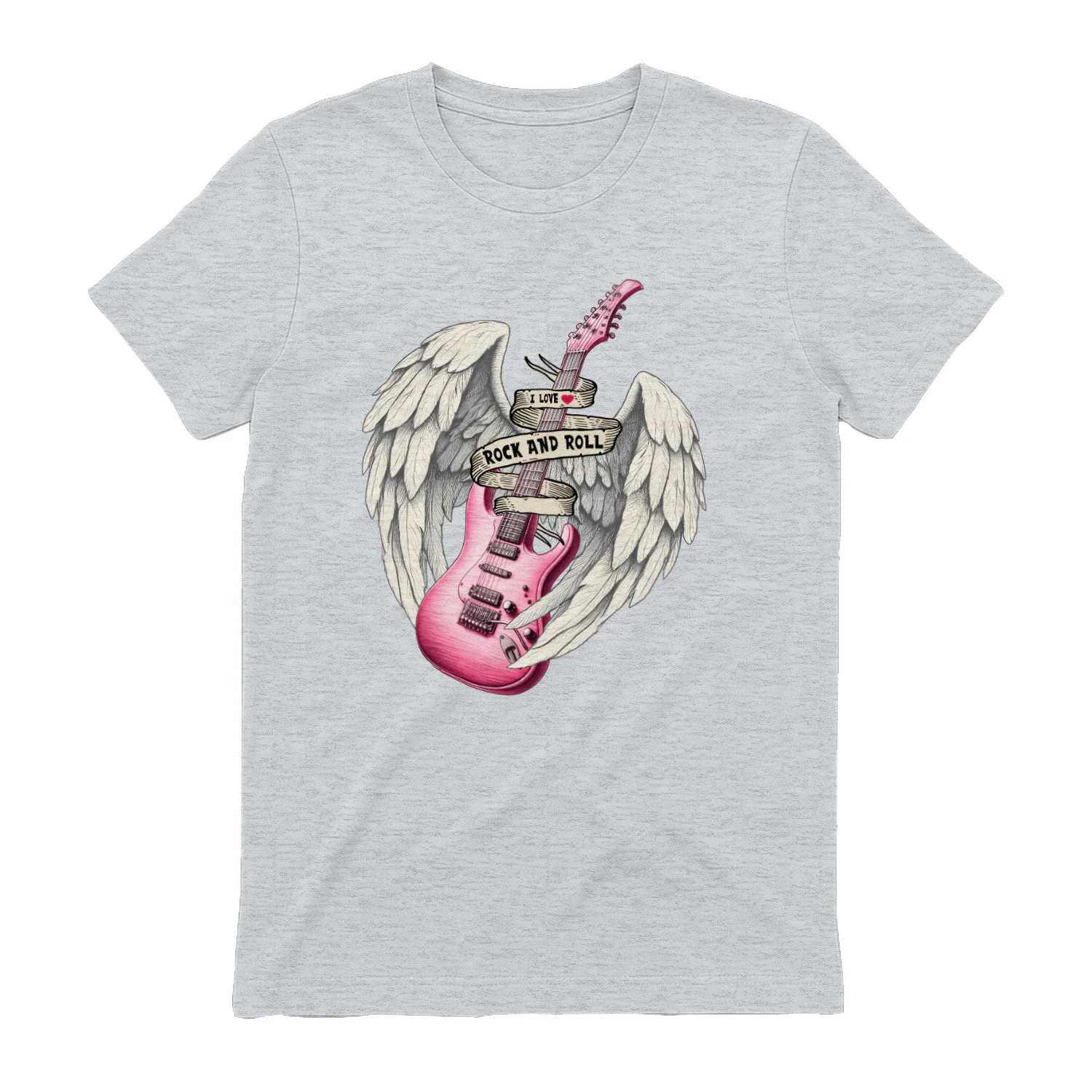I Love Rock And Roll Guitar Wings Funny Music Lover Gift