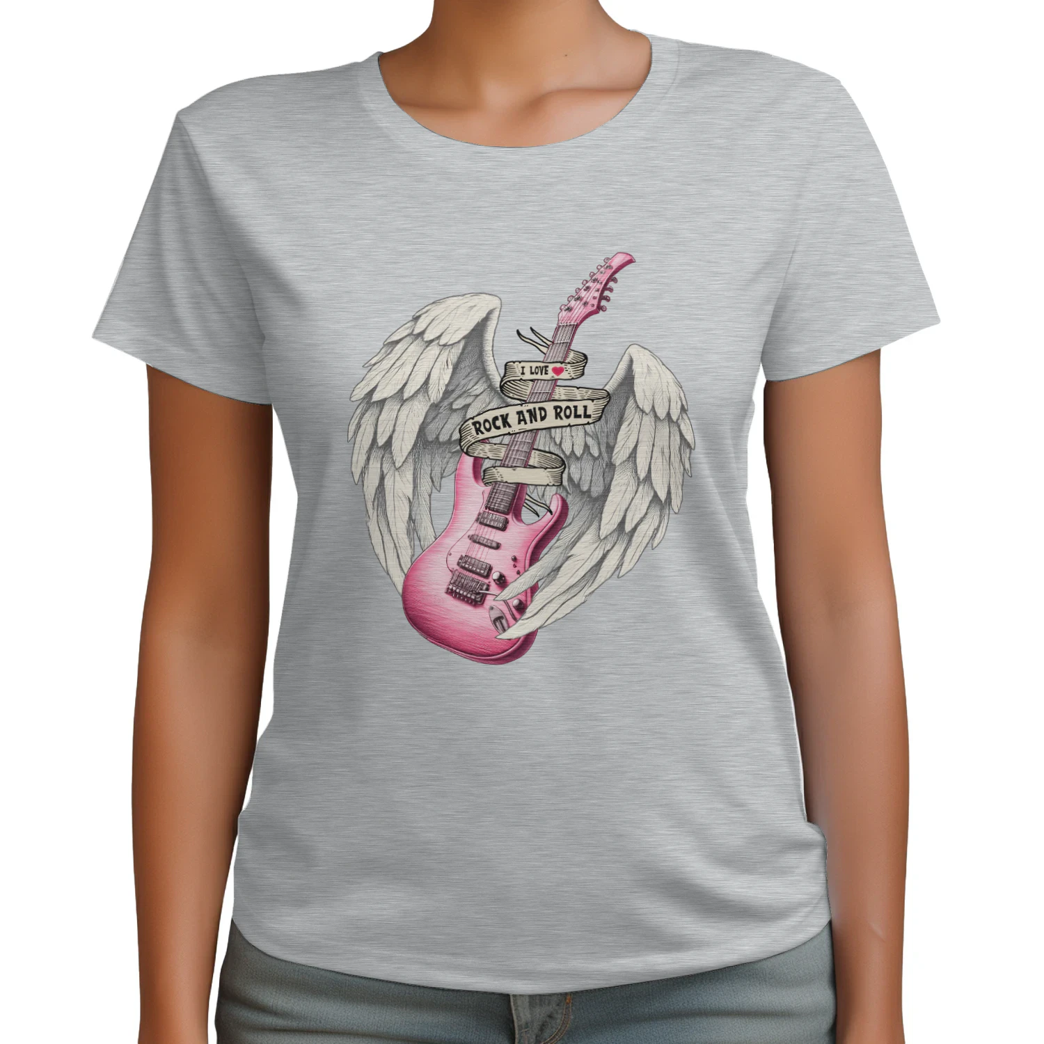I Love Rock And Roll Guitar Wings Funny Music Lover Gift
