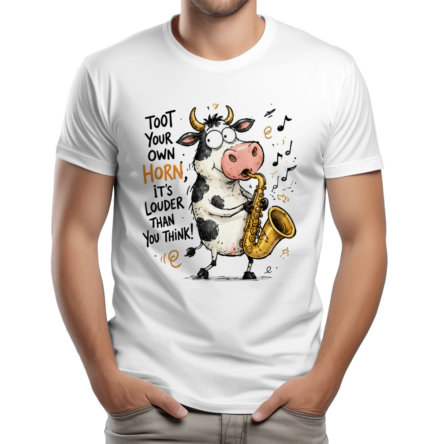 Toot Your Own Horn Funny Cow Saxophone Music Lover Gift