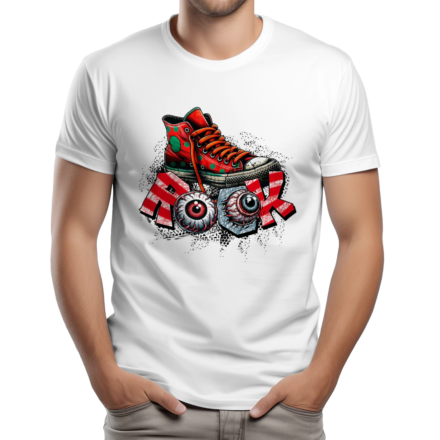 Rock Sneaker Graffiti Funny Music Lover Rock Music Gift