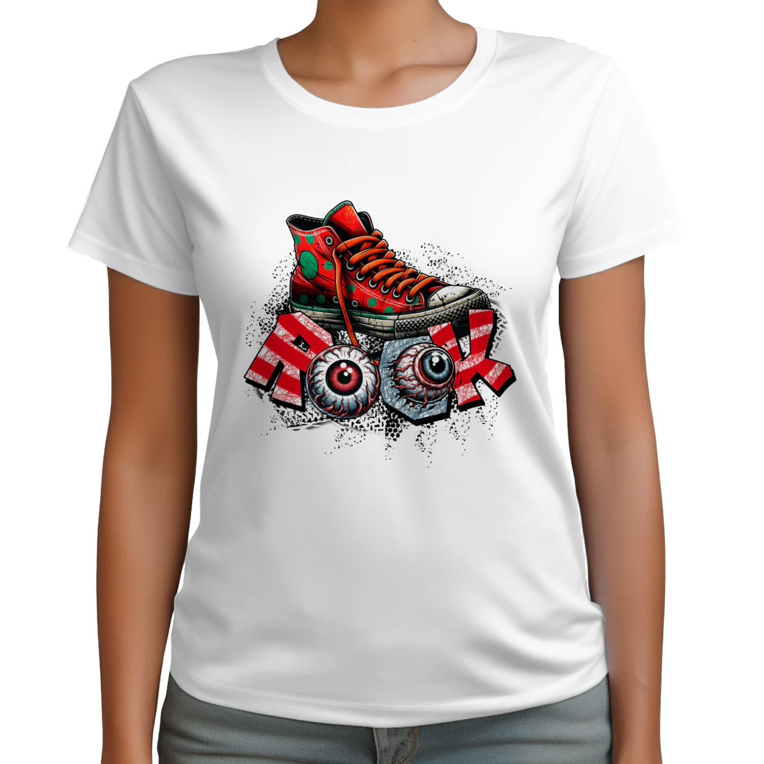 Rock Sneaker Graffiti Funny Music Lover Rock Music Gift