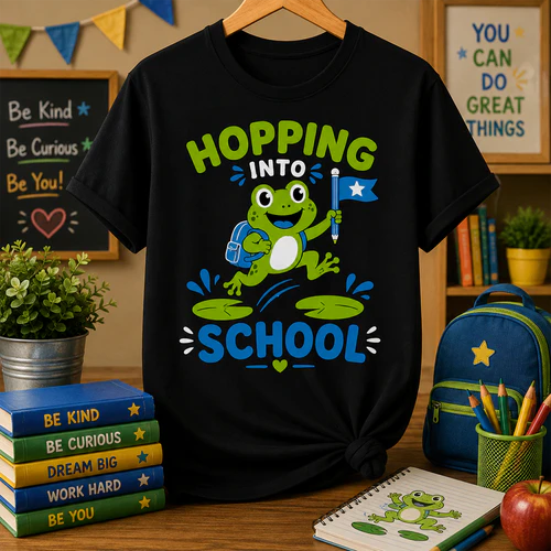 HOPPPING INTO SCHOOL