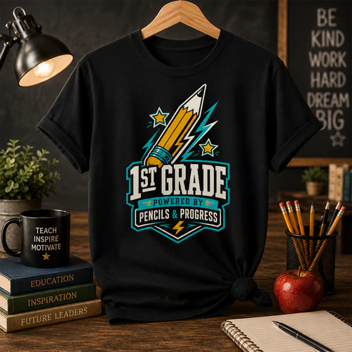 FIRST GRADE ENERGY  PENCILS, PROGRESS & SCHOOL SPIRIT