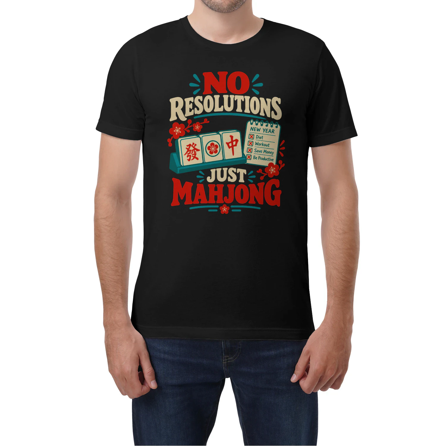 NO RESOLUTIONS JUST MAHJONG