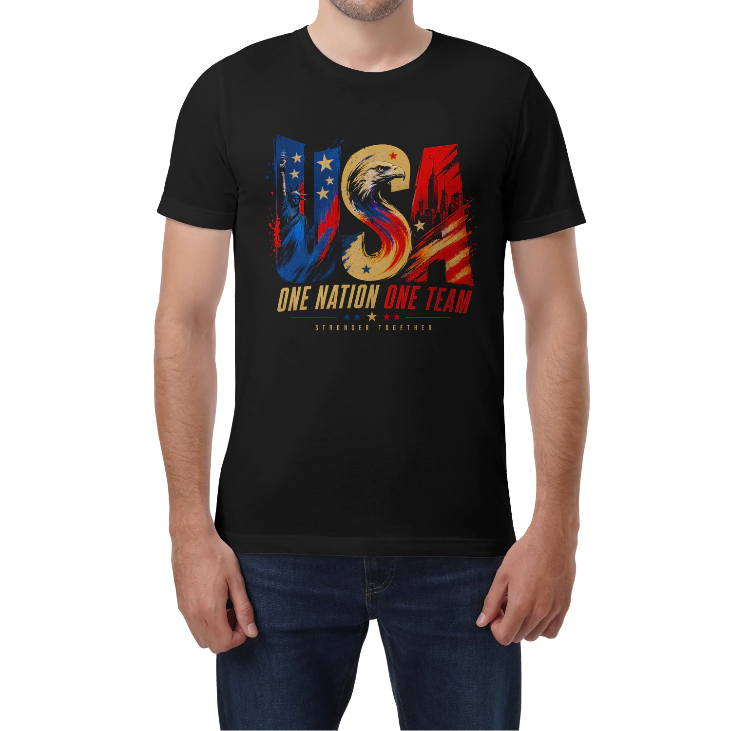 USA ONE NATION ONE TEAM STRONGER TOGETHER