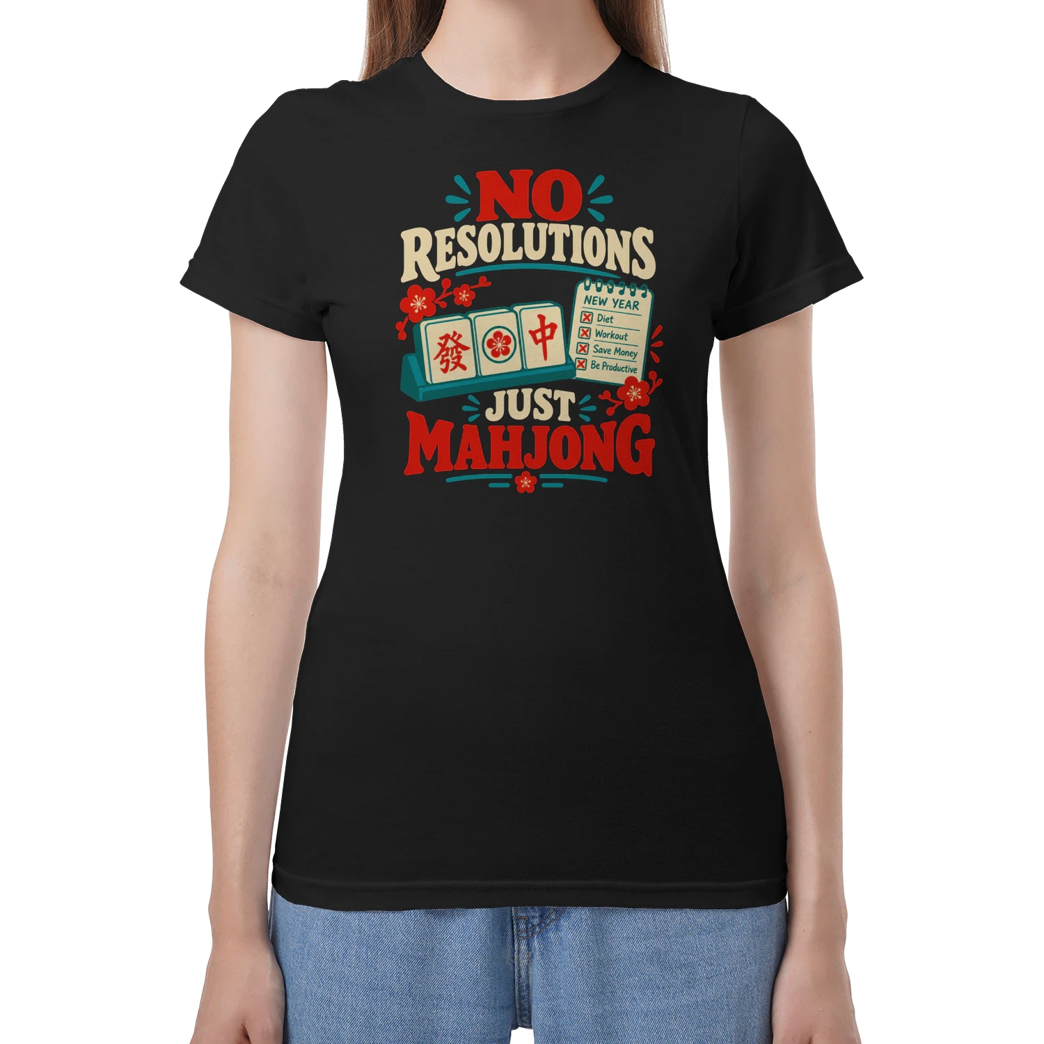 NO RESOLUTIONS JUST MAHJONG