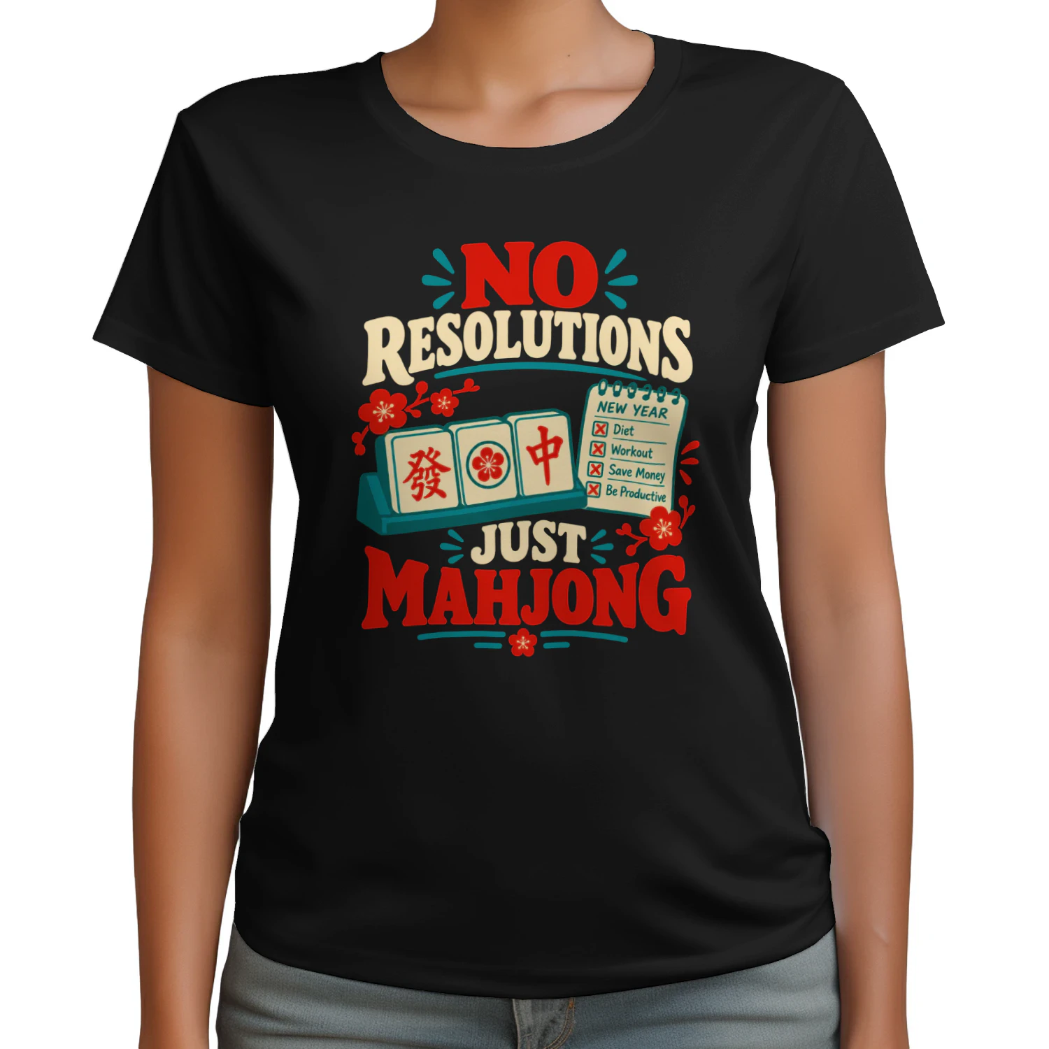 NO RESOLUTIONS JUST MAHJONG