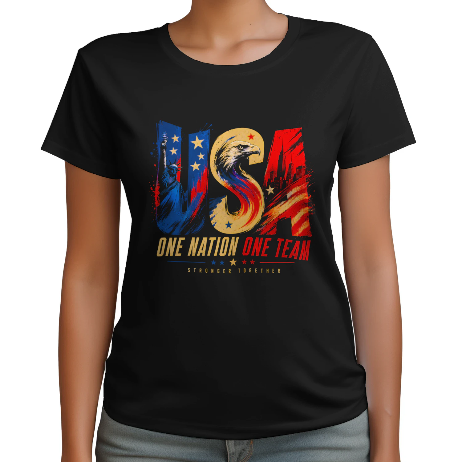 USA ONE NATION ONE TEAM STRONGER TOGETHER
