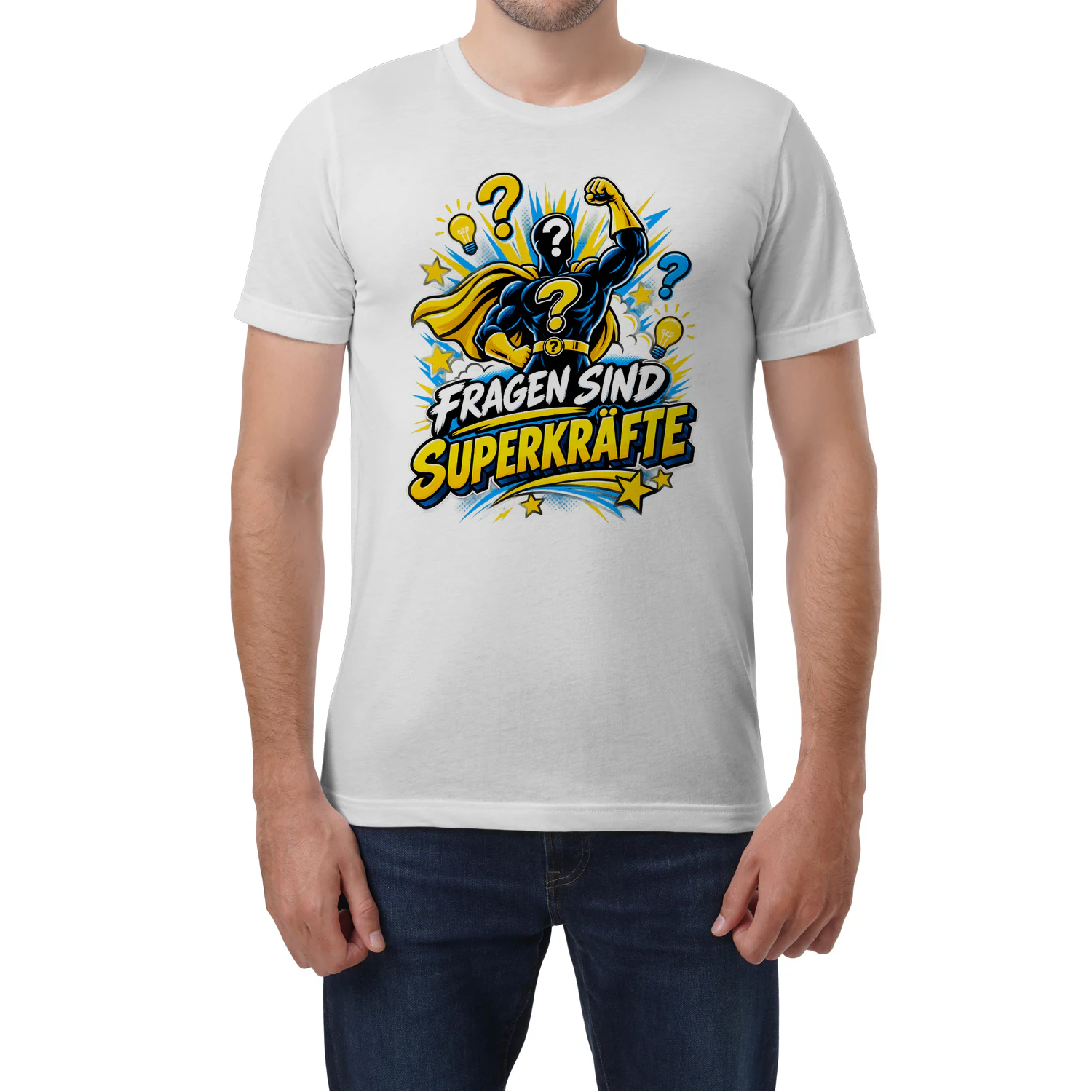Weltkindertag Unisex T-Shirt – Fragen sind Superkräfte