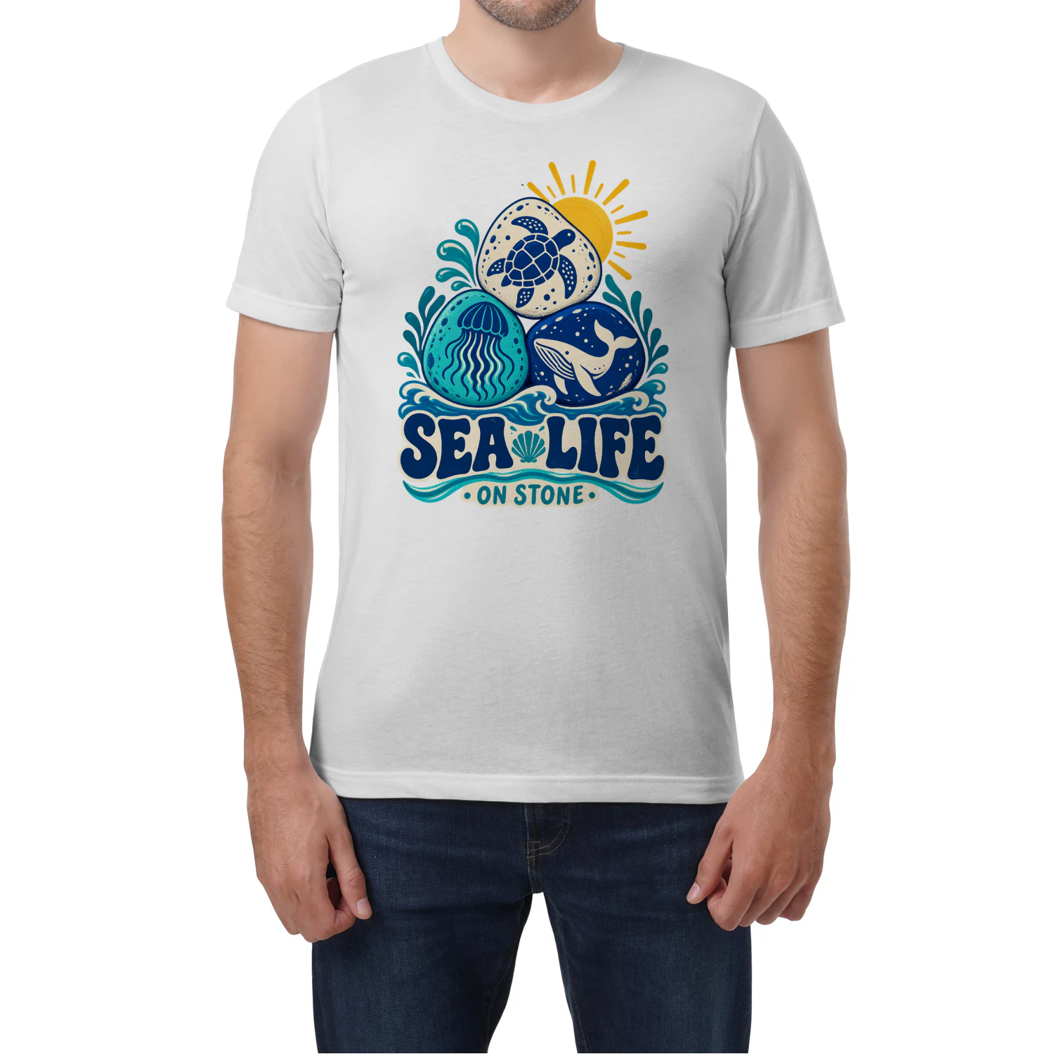 Sea life on stone