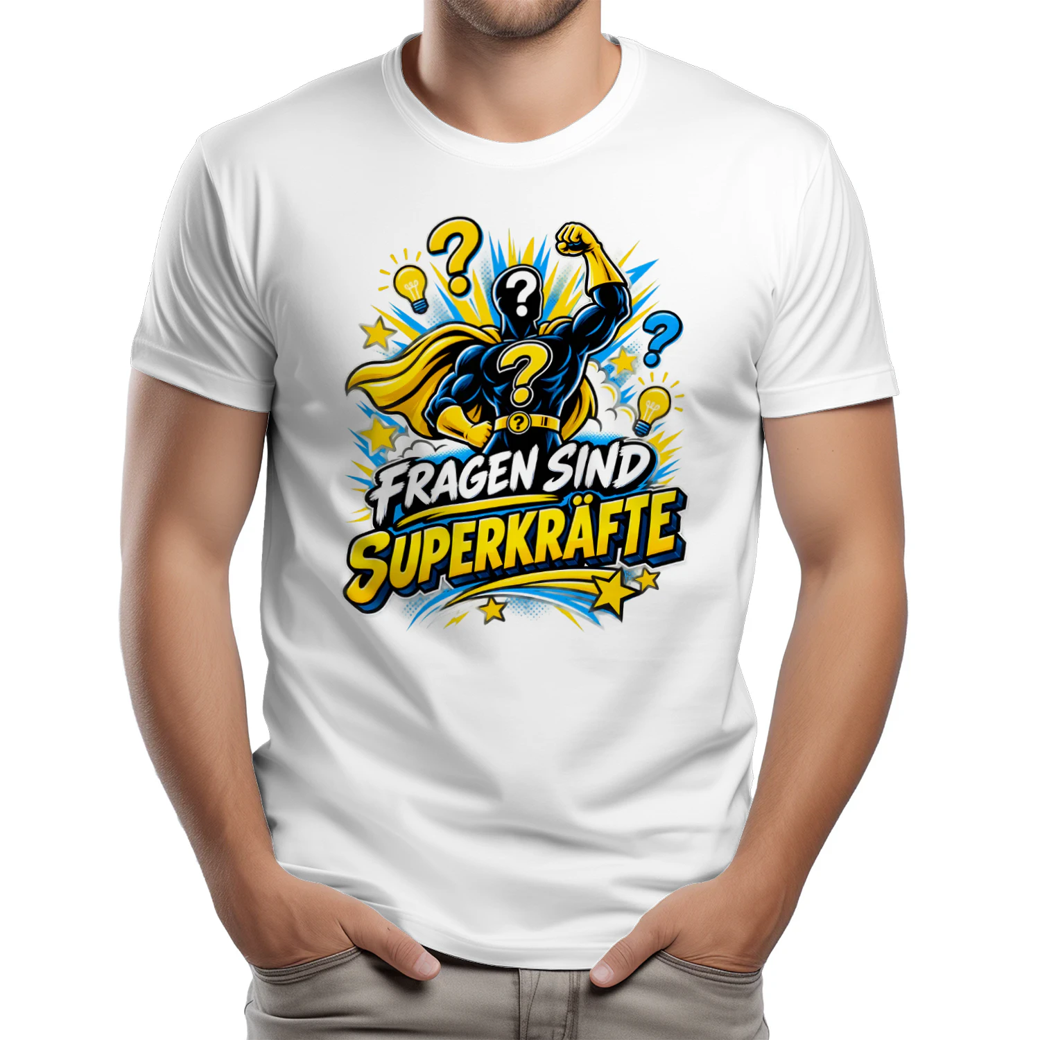 Weltkindertag Unisex T-Shirt – Fragen sind Superkräfte