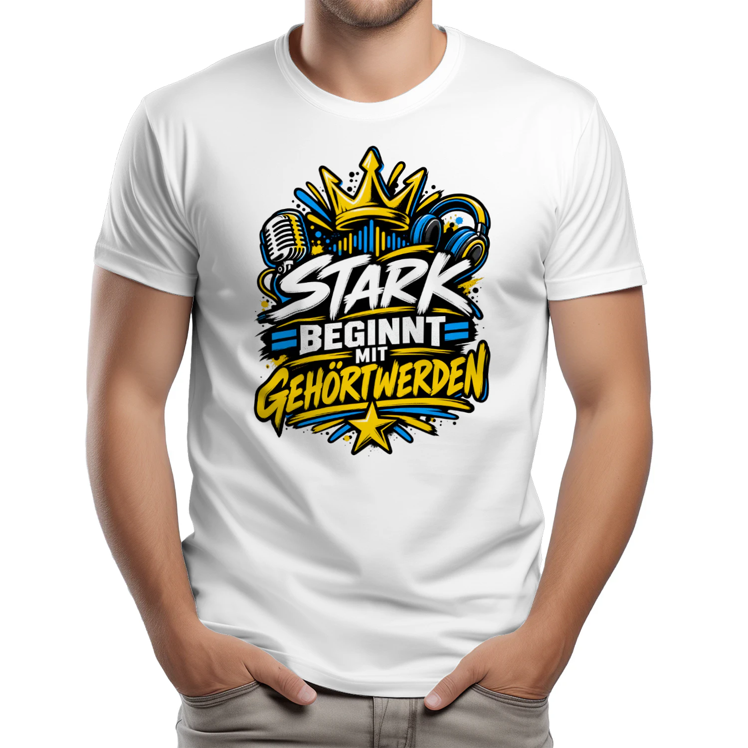 Weltkindertag Unisex T-Shirt – Stark beginnt mit Gehörtwerden