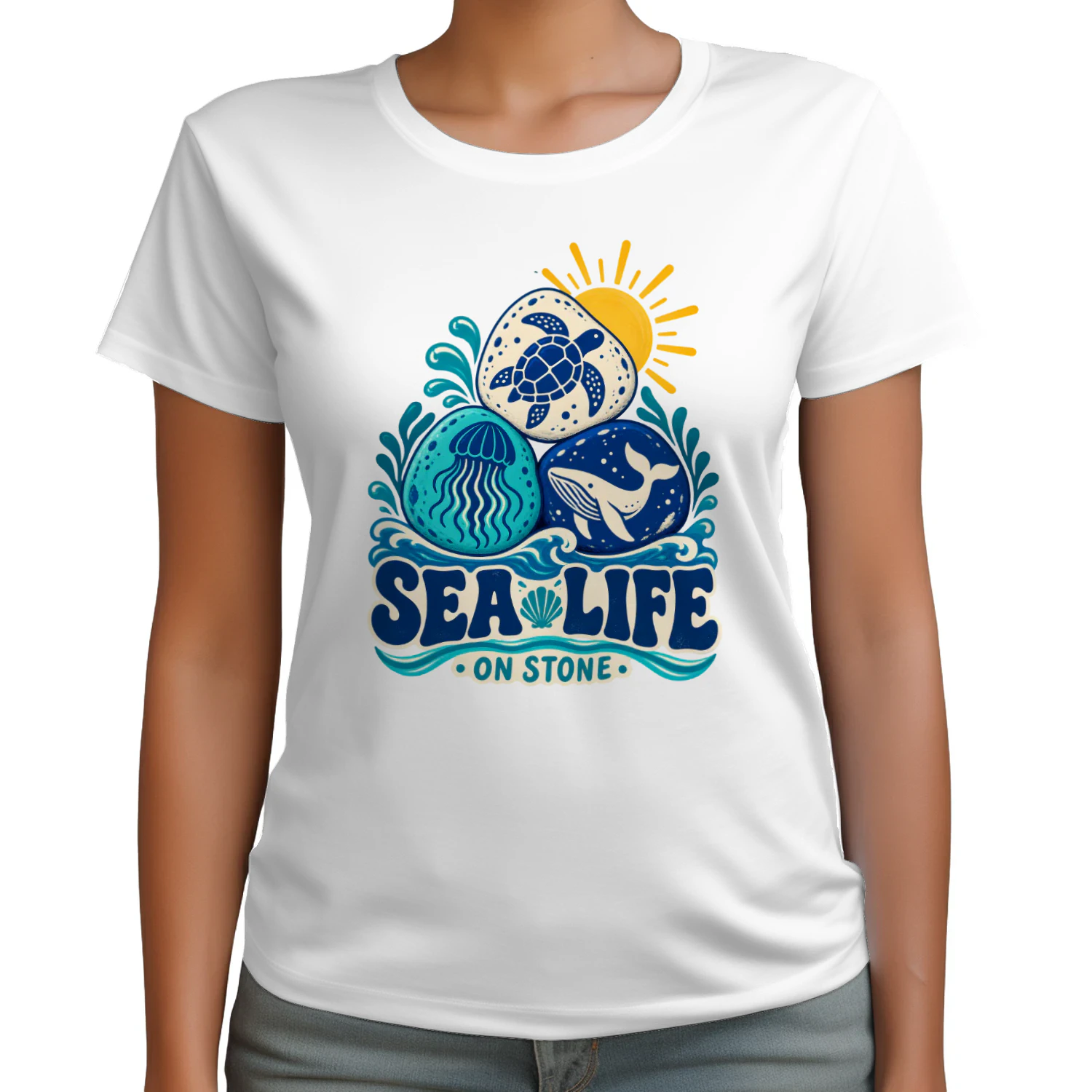 Sea life on stone