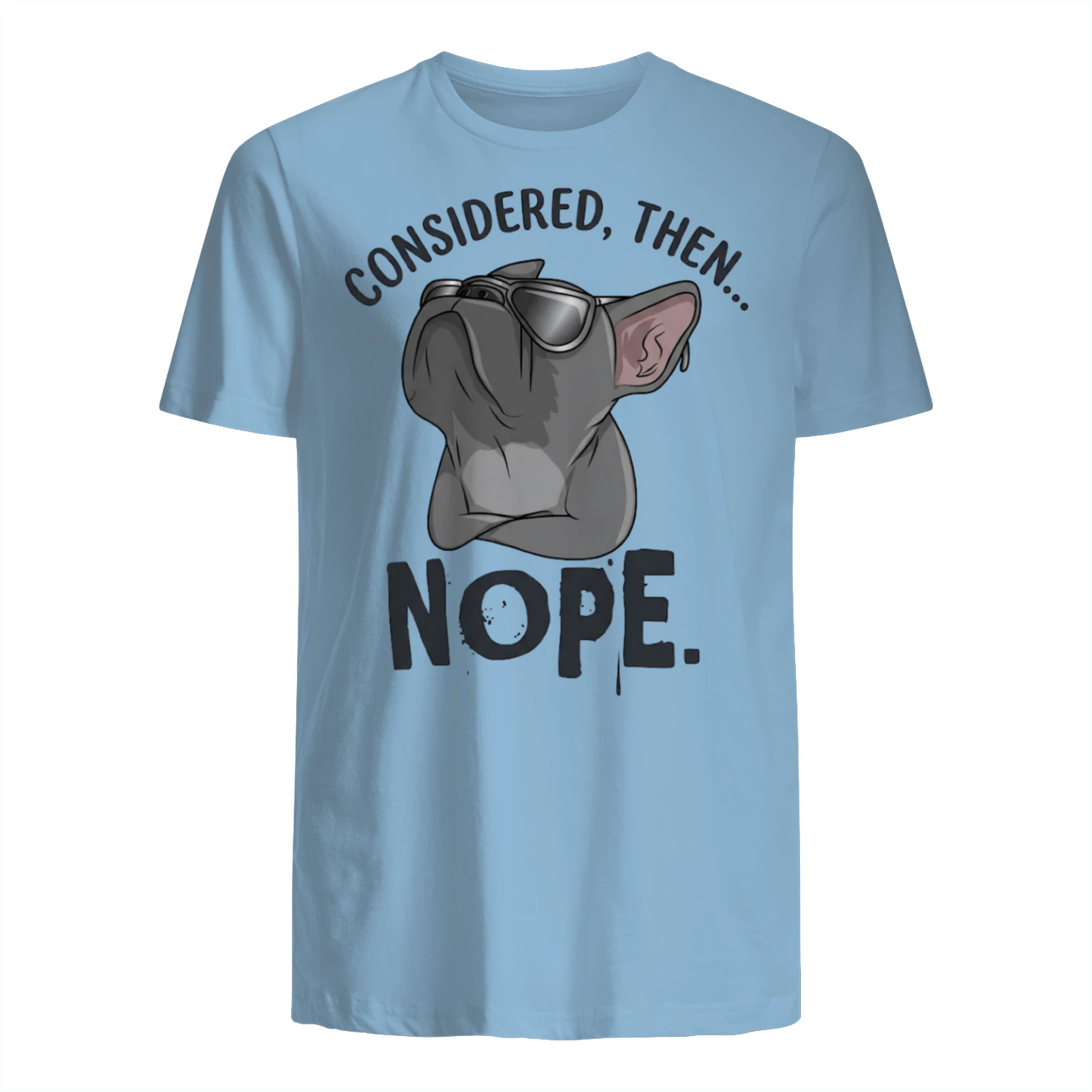 Sarcastic French Bulldog "Nope" Graphic Apparel