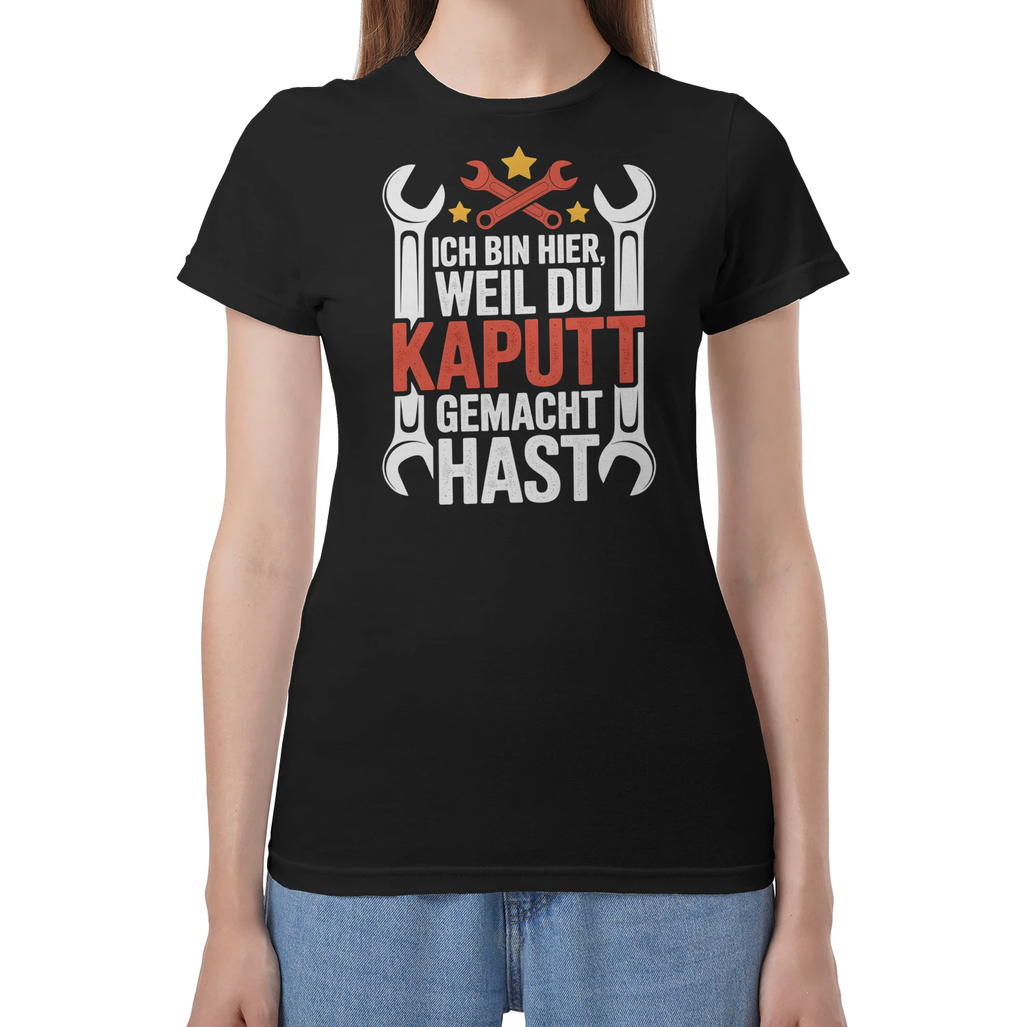 "Ich bin nur hier, weil du es kaputt gemacht hast – Lustiges Mechaniker T-Shirt