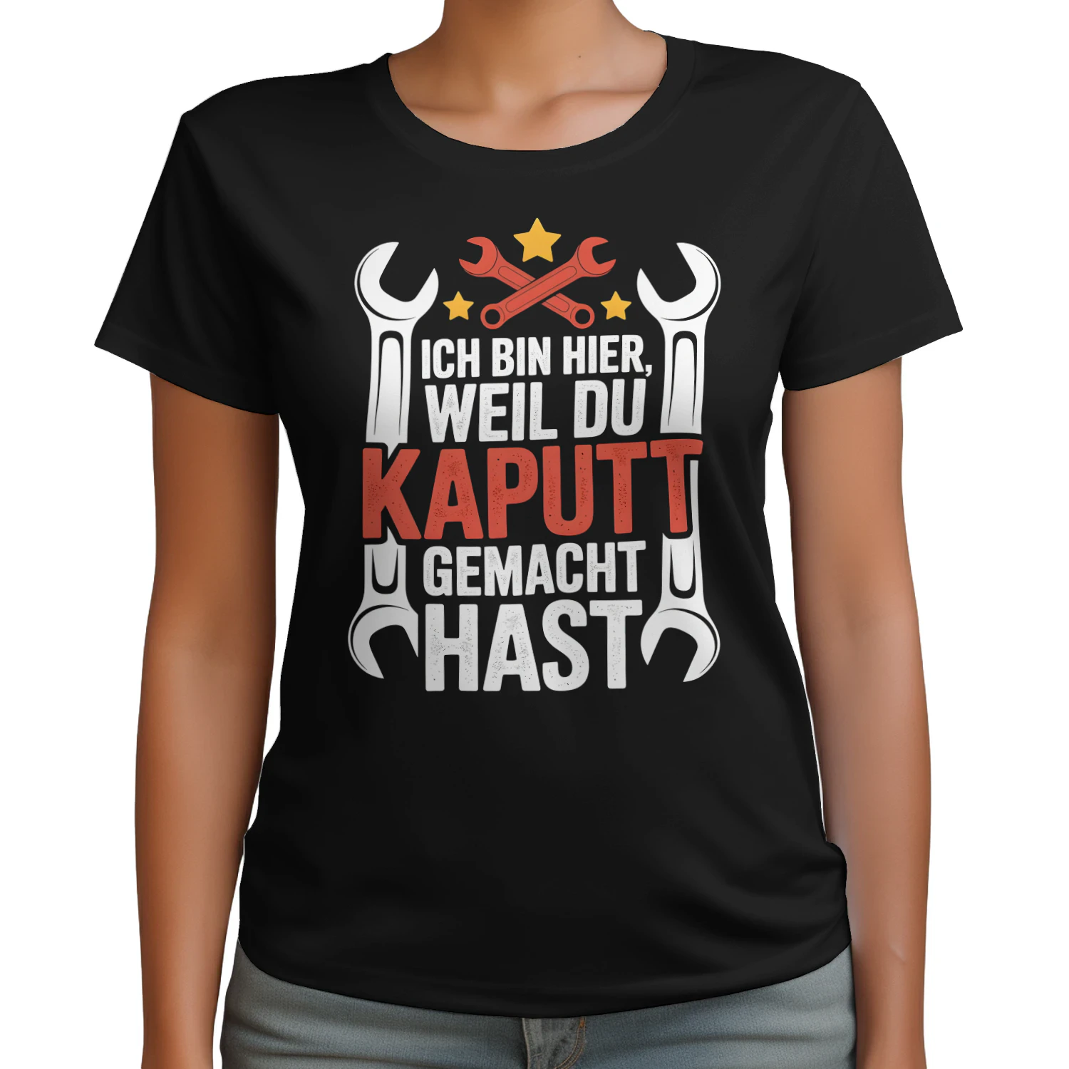 "Ich bin nur hier, weil du es kaputt gemacht hast – Lustiges Mechaniker T-Shirt