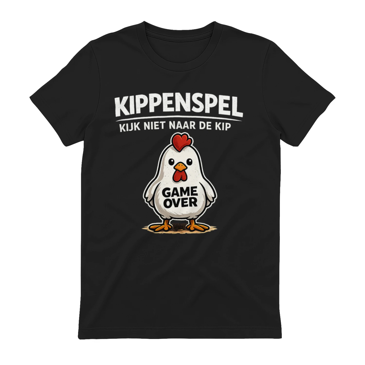 Black and Orange Modern Typography T-Shirt (4)