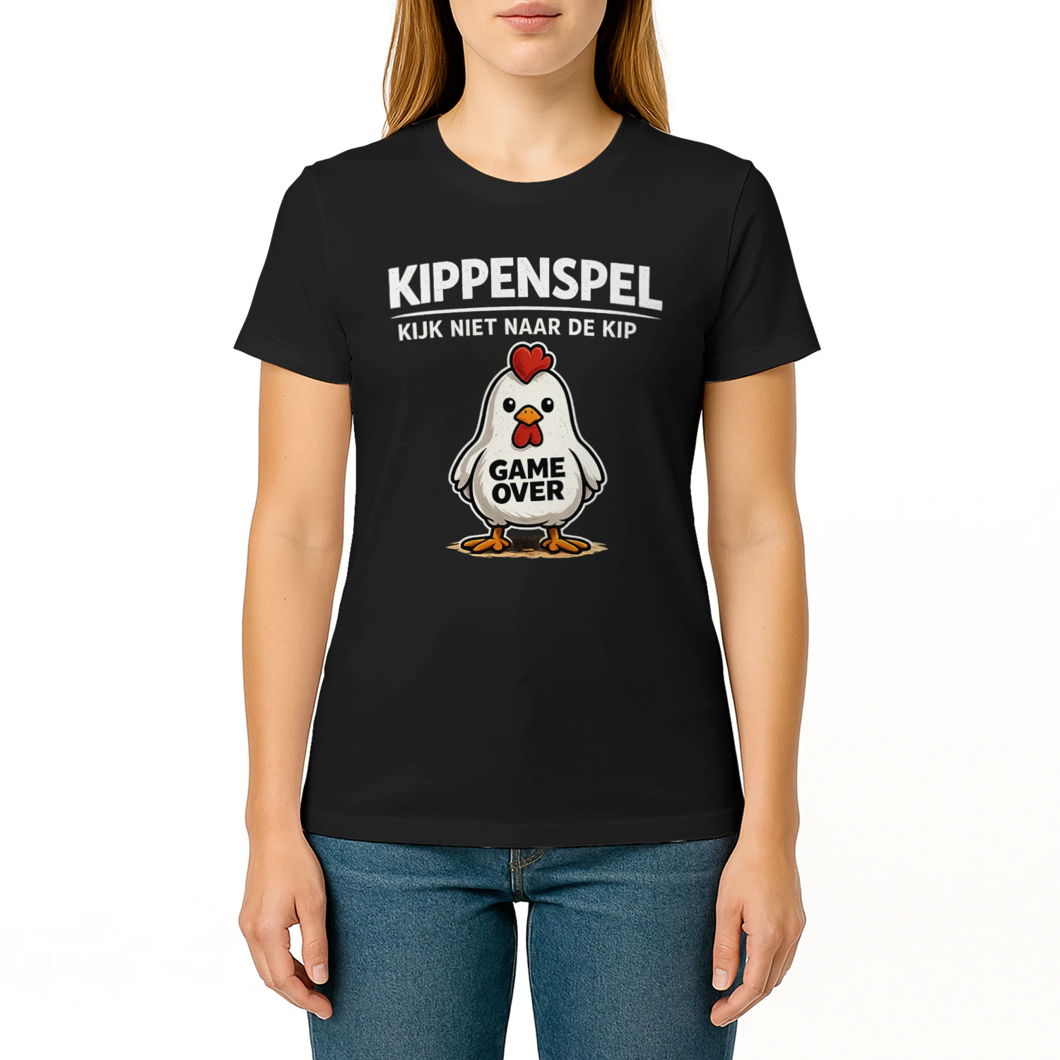 Black and Orange Modern Typography T-Shirt (4)