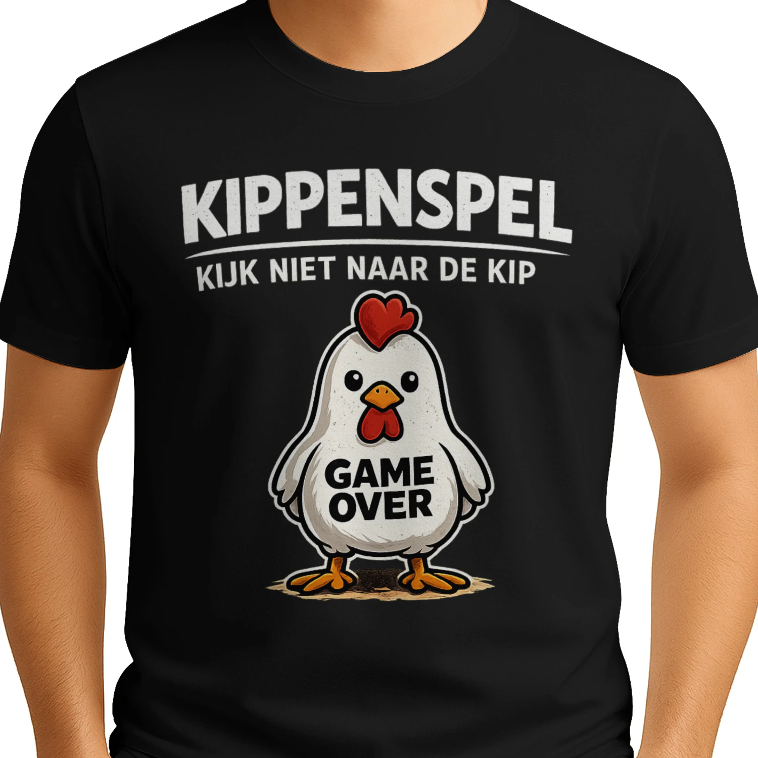 Black and Orange Modern Typography T-Shirt (4)